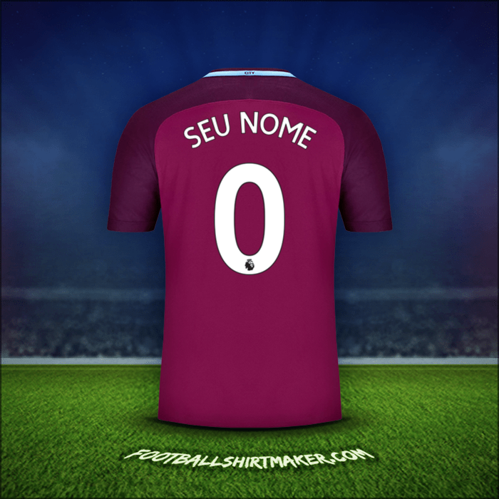 Camisa Manchester City 2017/18 Alternativa -  seu nome - 0