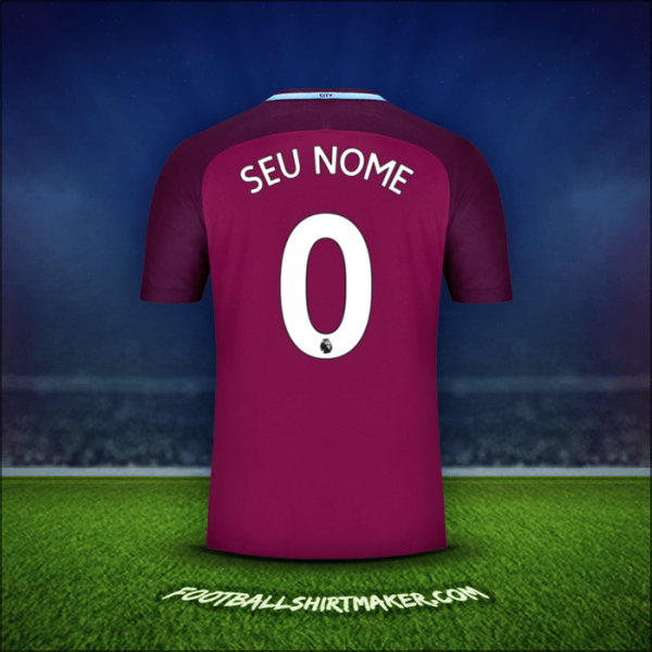 Camisa Manchester City 2017/18 Alternativa -  seu nome - 0