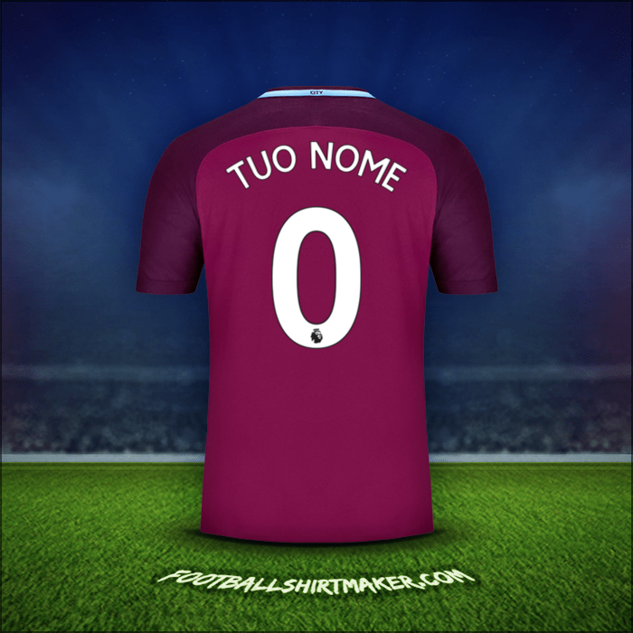 Maglia Manchester City 2017/18 Seconda -  tuo nome - 0