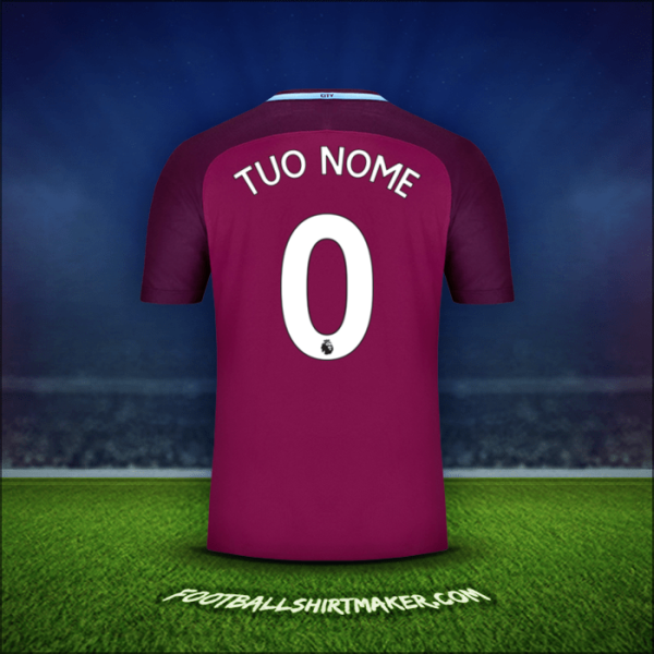 Maglia Manchester City 2017/18 Seconda -  tuo nome - 0