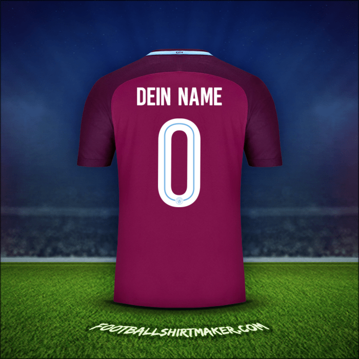 Trikot Manchester City Cup 2017/18 Auswärts -  dein name - 0