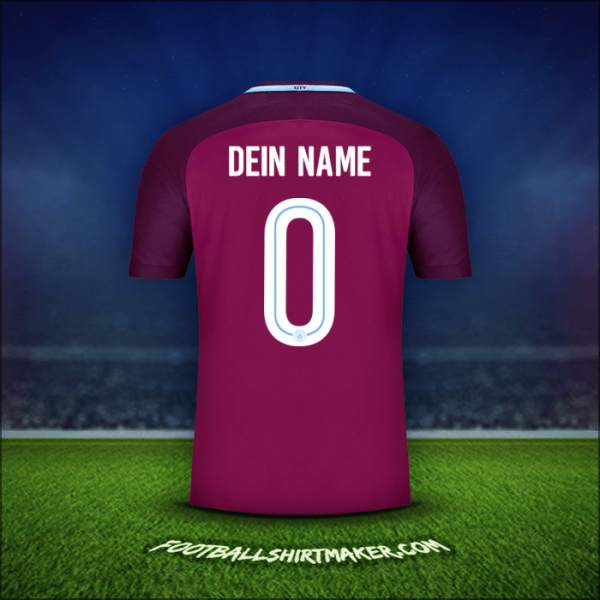 Trikot Manchester City Cup 2017/18 Auswärts -  dein name - 0