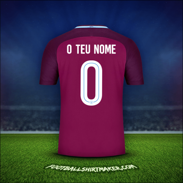 Camisola Manchester City Cup 2017/18 Alternativa -  o teu nome - 0