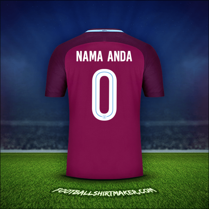 Jersey Manchester City Cup 2017/18 Alternatif -  nama anda - 0
