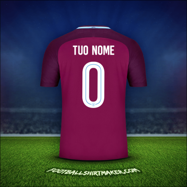 Maglia Manchester City Cup 2017/18 Seconda -  tuo nome - 0
