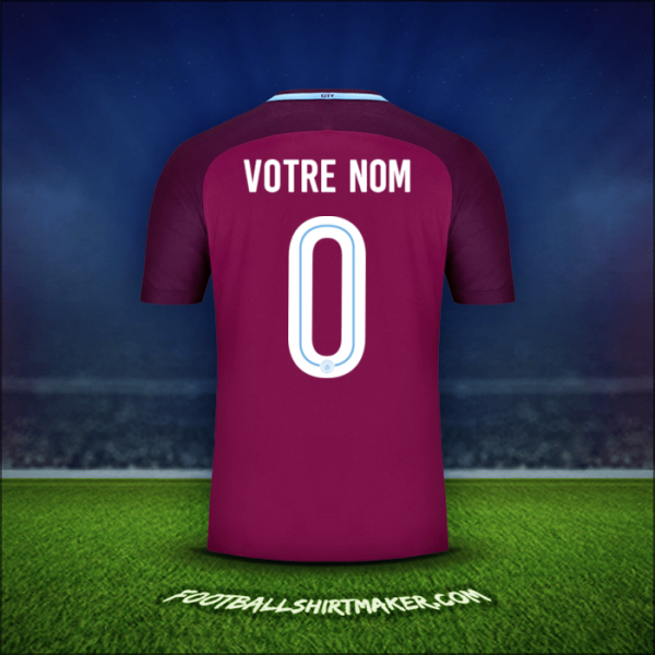 Maillot Manchester City Cup 2017/18 Extérieur -  votre nom - 0