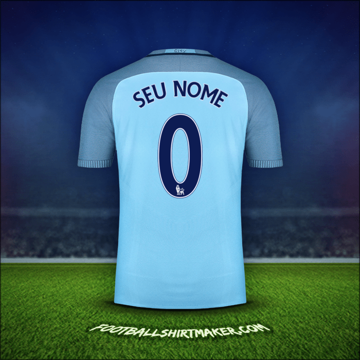 Camisa Manchester City 2016/17 -  seu nome - 0