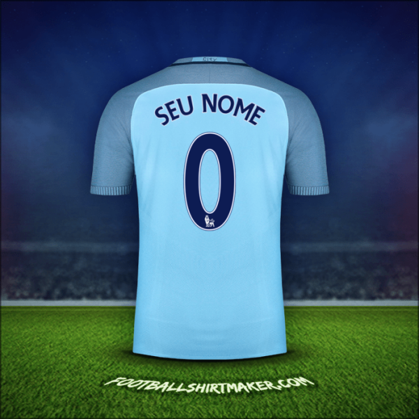 Camisa Manchester City 2016/17 -  seu nome - 0