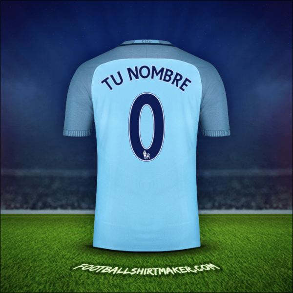 Camiseta Manchester City 2016/17 -  tu nombre - 0