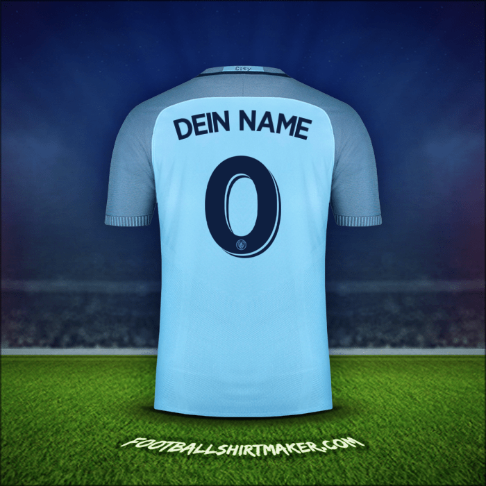 Trikot Manchester City Cup 2016/17 -  dein name - 0