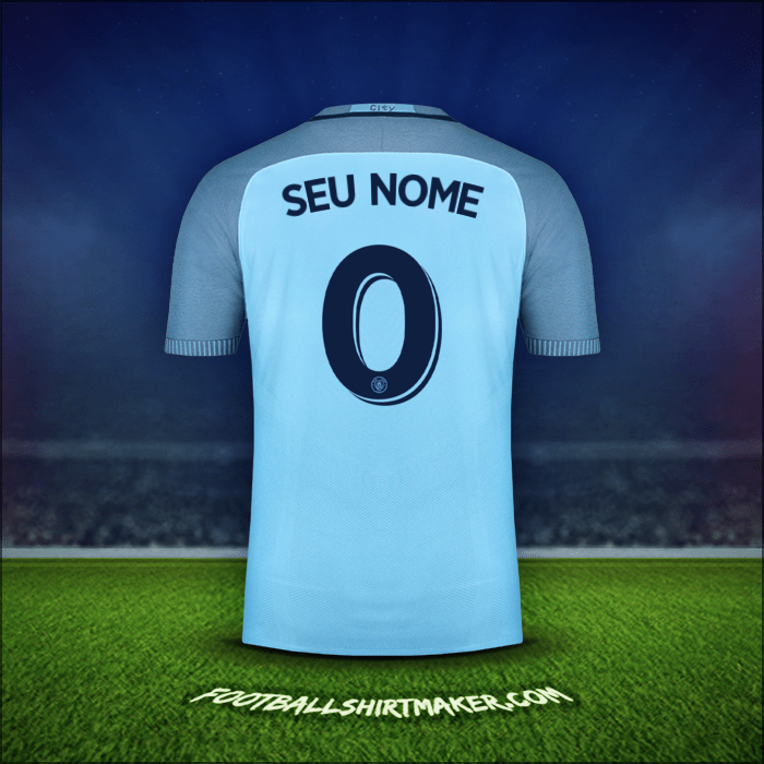 Camisa Manchester City Cup 2016/17 -  seu nome - 0