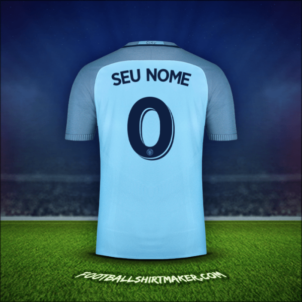 Camisa Manchester City Cup 2016/17 -  seu nome - 0