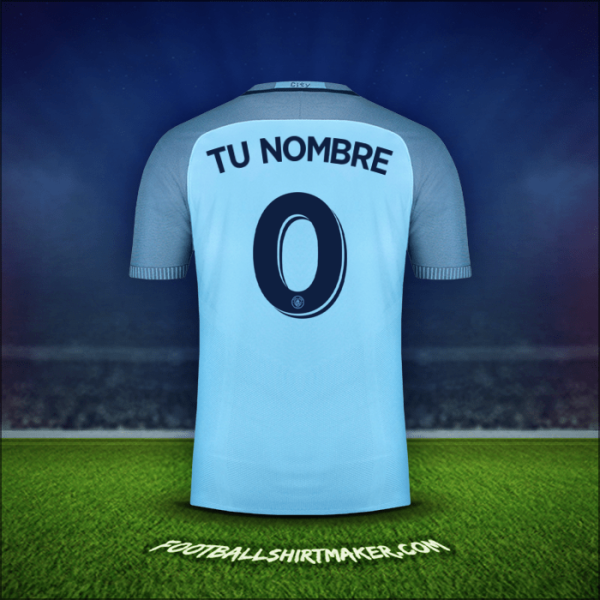 Camiseta Manchester City Cup 2016/17 -  tu nombre - 0