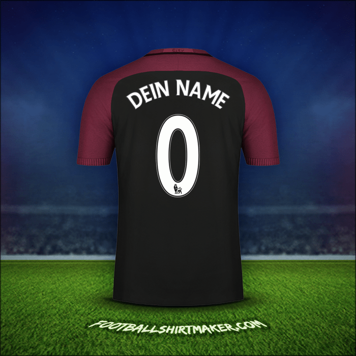 Trikot Manchester City 2016/17 Auswärts -  dein name - 0
