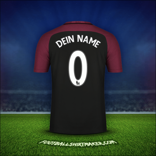 Trikot Manchester City 2016/17 Auswärts -  dein name - 0