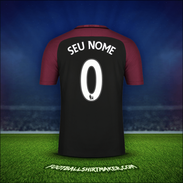 Camisa Manchester City 2016/17 Alternativa -  seu nome - 0