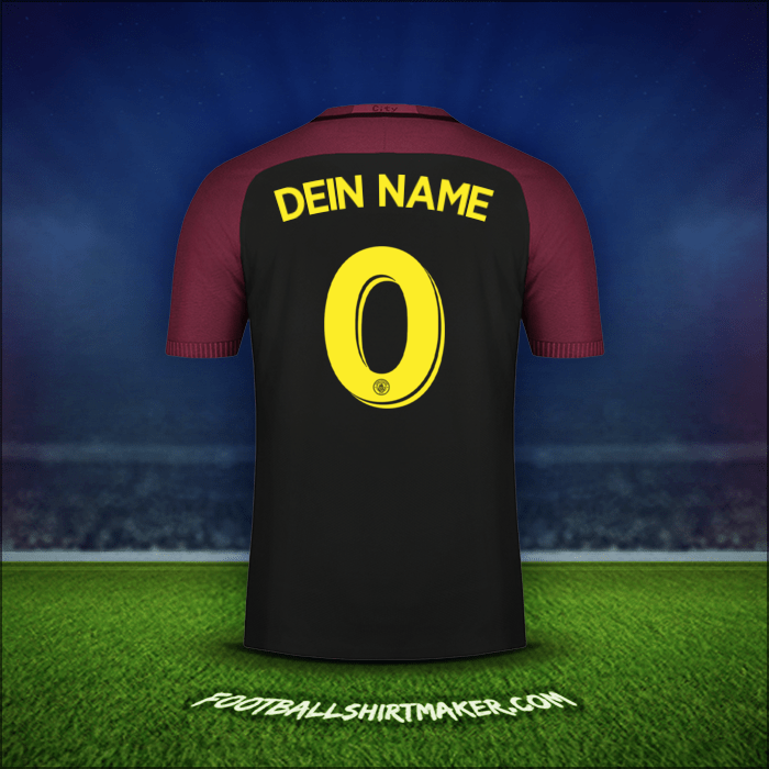 Trikot Manchester City Cup 2016/17 Auswärts -  dein name - 0