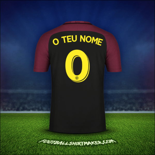 Camisola Manchester City Cup 2016/17 Alternativa -  o teu nome - 0