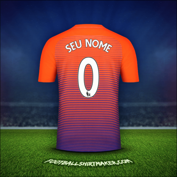 Camisa Manchester City 2016/17 Terceira -  seu nome - 0