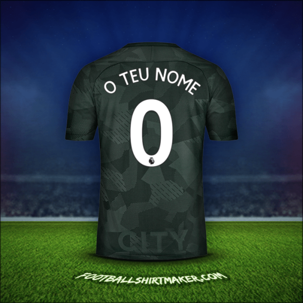 Camisola Manchester City 2017/18 Terceira -  o teu nome - 0