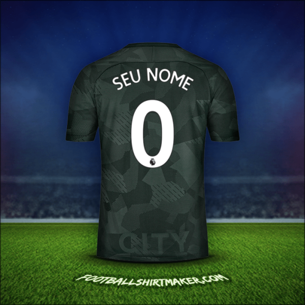 Camisa Manchester City 2017/18 Terceira -  seu nome - 0