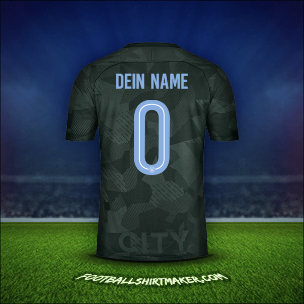 Trikot Manchester City Cup 2017/18 Dritte -  dein name - 0