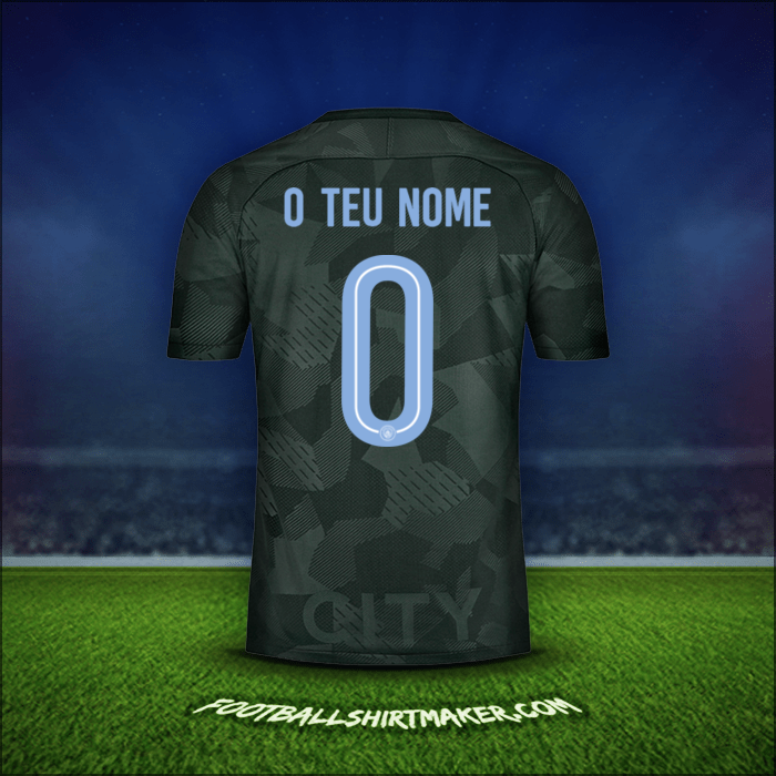 Camisola Manchester City Cup 2017/18 Terceira -  o teu nome - 0