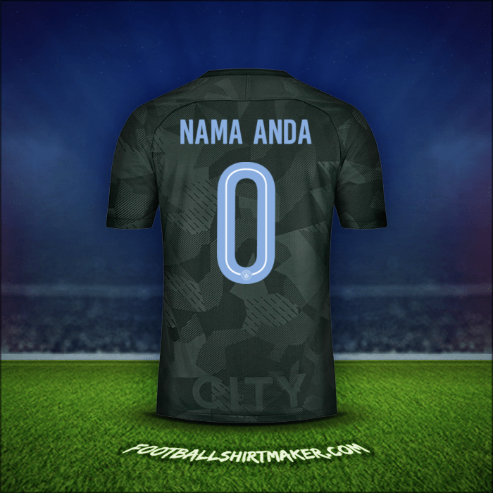 Jersey Manchester City Cup 2017/18 Ketiga -  nama anda - 0