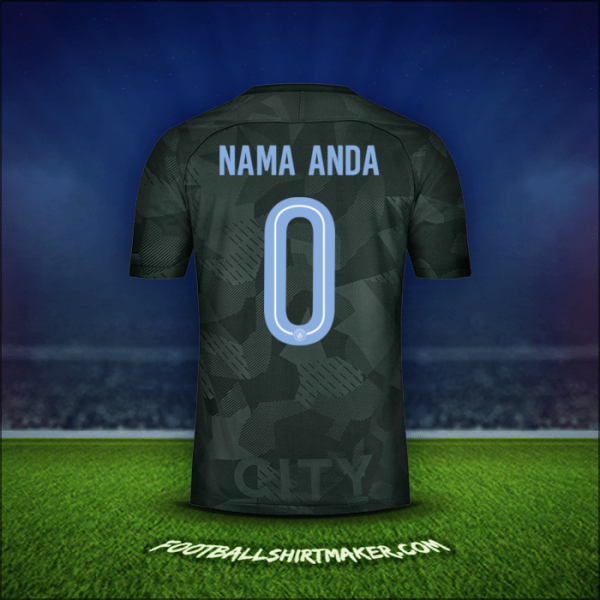 Jersey Manchester City Cup 2017/18 Ketiga -  nama anda - 0