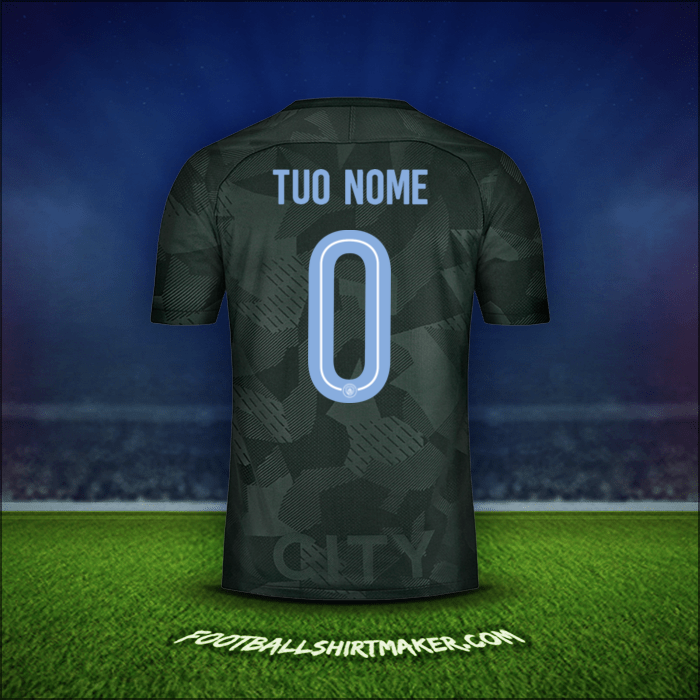 Maglia Manchester City Cup 2017/18 Terza -  tuo nome - 0