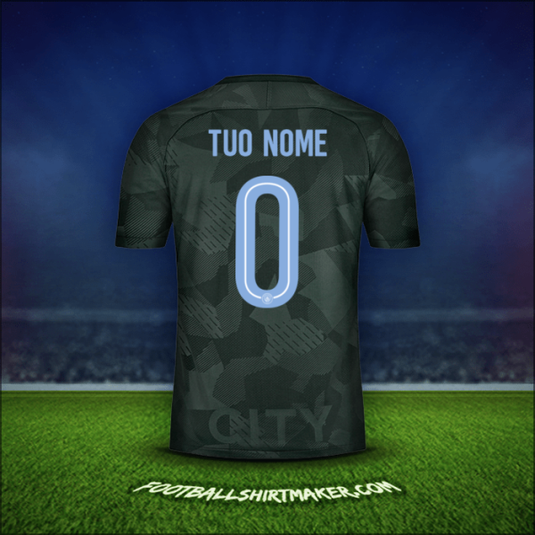 Maglia Manchester City Cup 2017/18 Terza -  tuo nome - 0