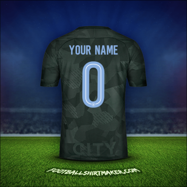 Shirt Manchester City Cup 2017/18 Third -  your name - 0