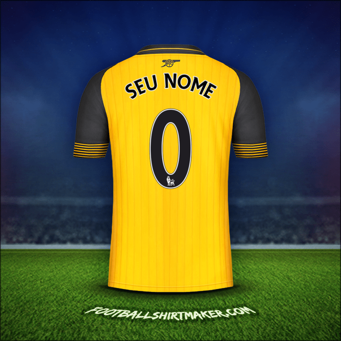 Camisa Arsenal 2016/17 Alternativa -  seu nome - 0