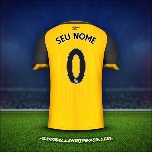 Camisa Arsenal 2016/17 Alternativa -  seu nome - 0