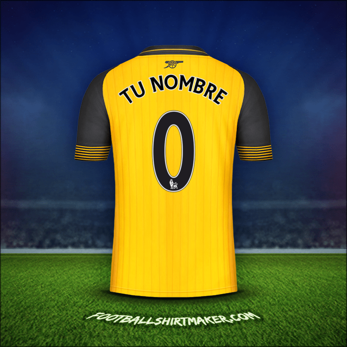 Camiseta Arsenal 2016/17 Visita -  tu nombre - 0