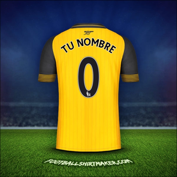 Jersey Arsenal 2016/17 Visita -  tu nombre - 0