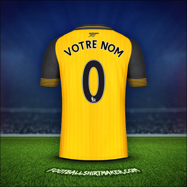 Maillot Arsenal 2016/17 Extérieur -  votre nom - 0