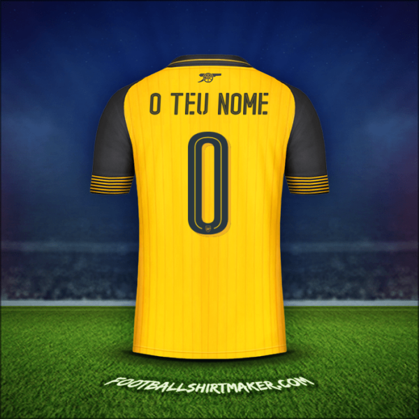 Camisola Arsenal Cup 2016/17 Alternativa -  o teu nome - 0
