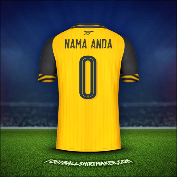 Jersey Arsenal Cup 2016/17 Alternatif -  nama anda - 0