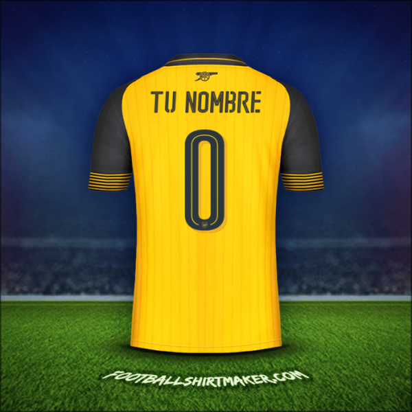 Jersey Arsenal Cup 2016/17 Visita -  tu nombre - 0