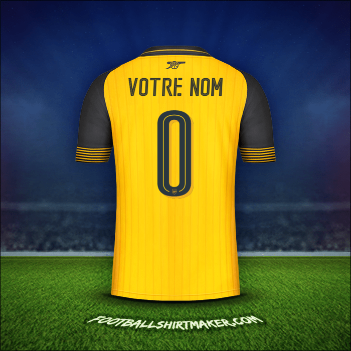 Maillot Arsenal Cup 2016/17 Extérieur -  votre nom - 0