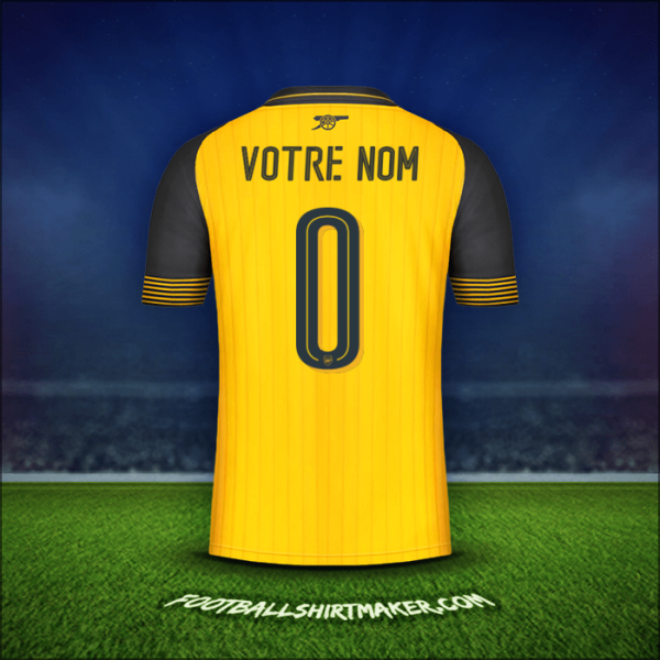 Maillot Arsenal Cup 2016/17 Extérieur -  votre nom - 0
