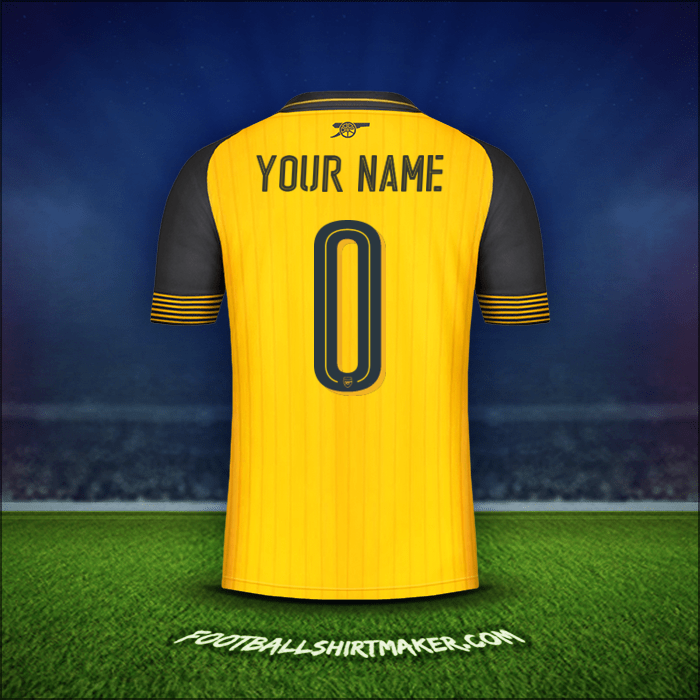 Jersey Arsenal Cup 2016/17 Away -  your name - 0