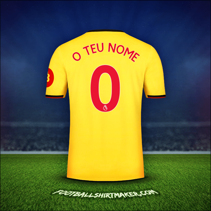 Camisola Watford FC 2019/2020 -  o teu nome - 0