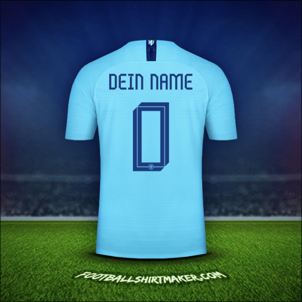 Trikot Niederlande 2018/19 Auswärts -  dein name - 0