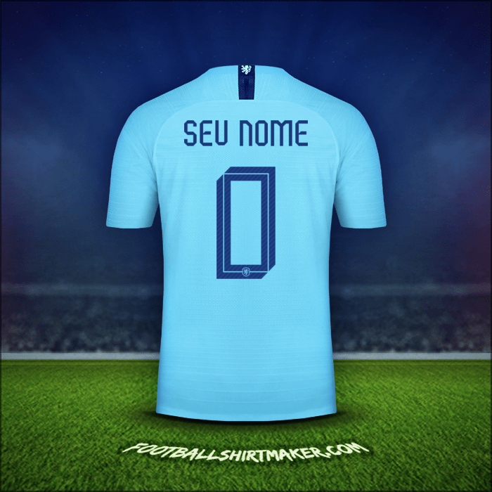 Camisa Países Baixos 2018/19 Alternativa -  seu nome - 0