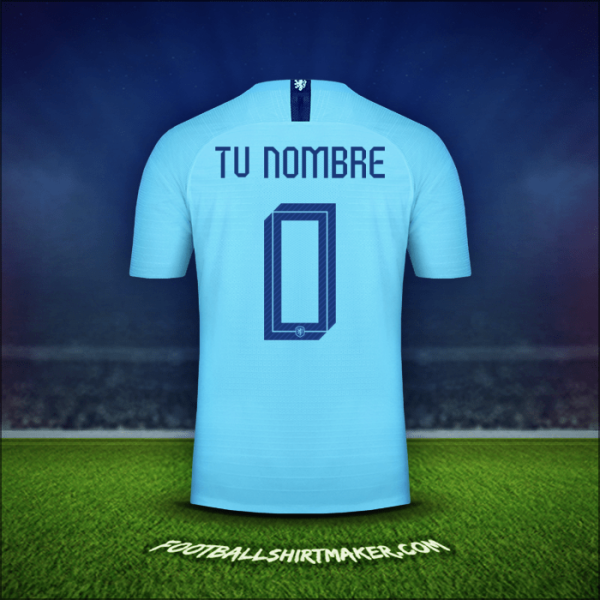 Camiseta Paises Bajos 2018/19 Visita -  tu nombre - 0