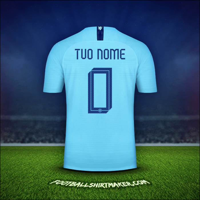 Maglia Paesi Bassi 2018/19 Seconda -  tuo nome - 0