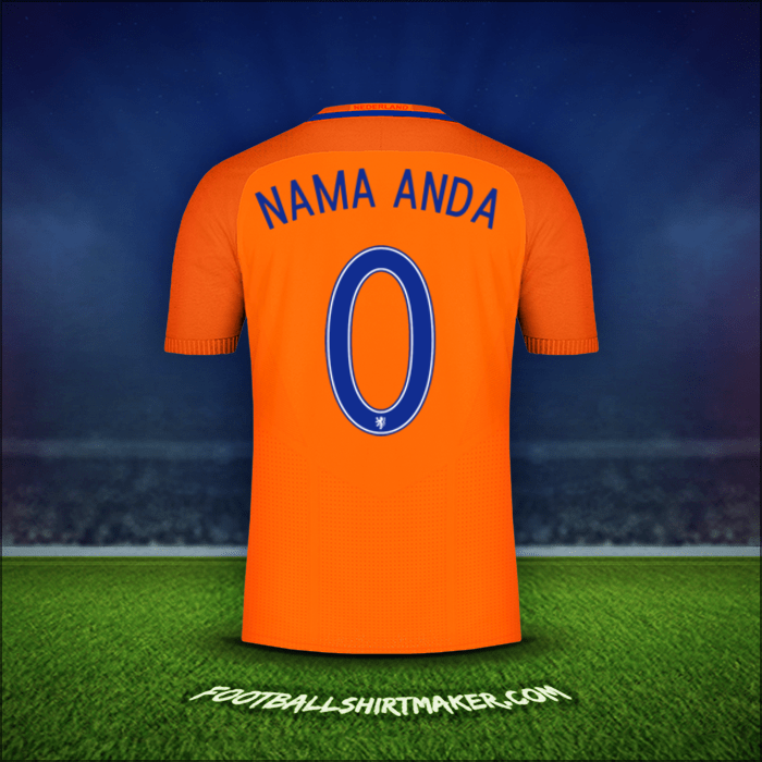 Jersey Belanda 2016 -  nama anda - 0