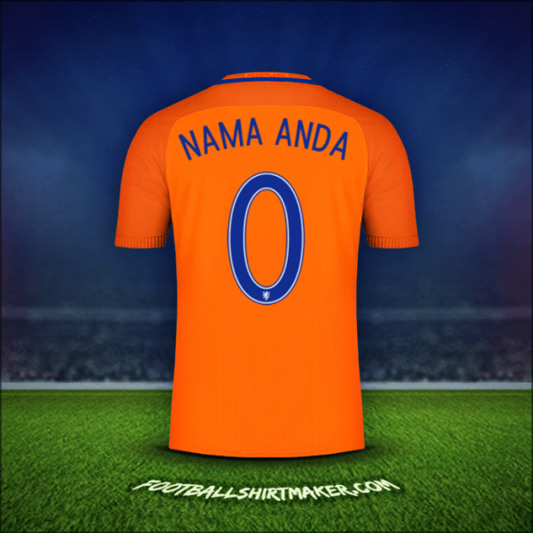Jersey Belanda 2016 -  nama anda - 0